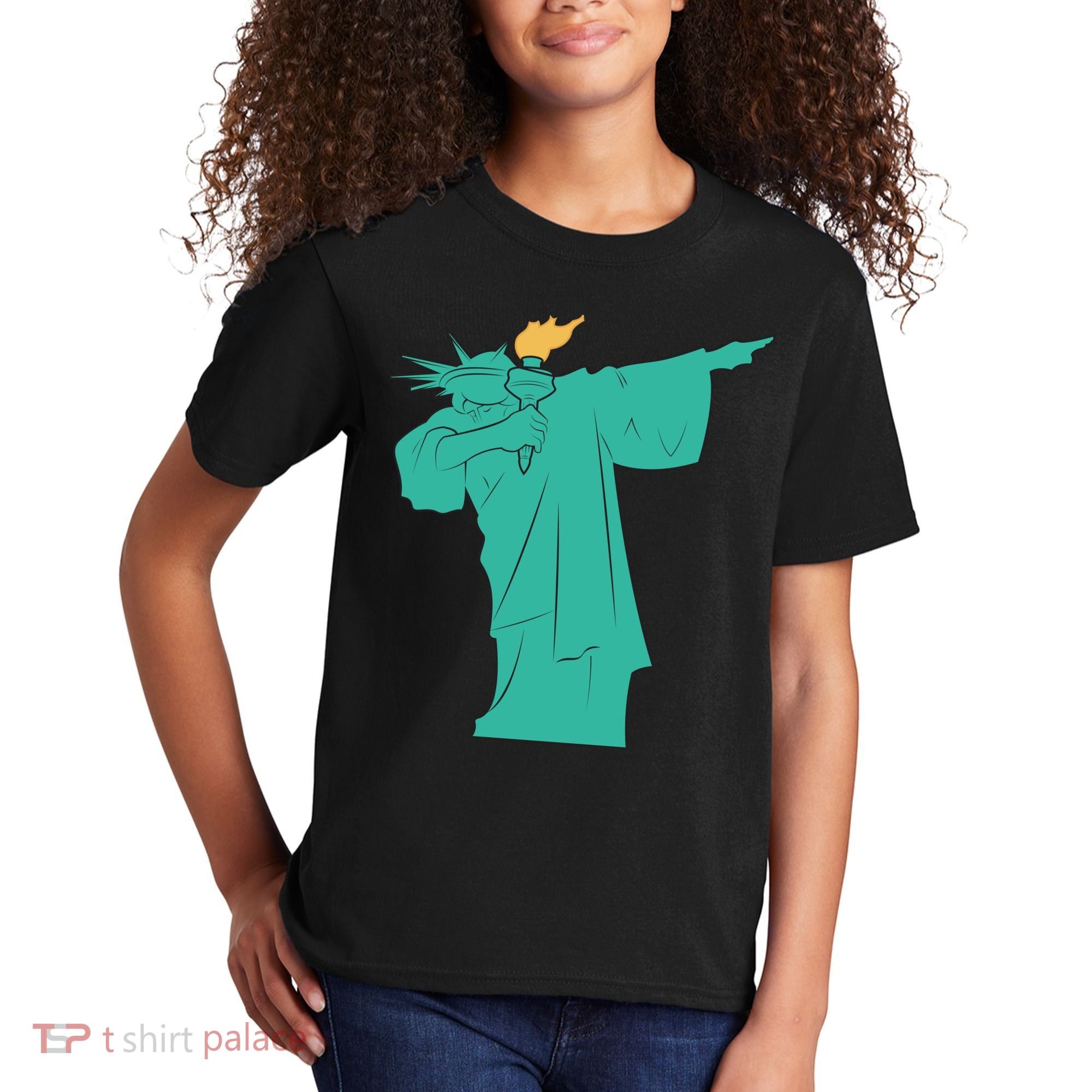 Dabbing Statue Of Liberty Kids T-Shirt