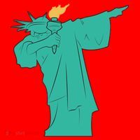Dabbing Statue Of Liberty Santa Hat thumb 1