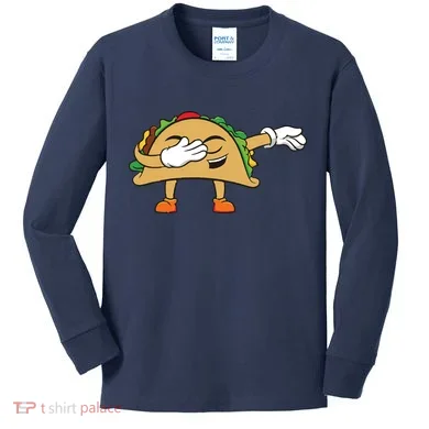 Dabbing Taco Kids Long Sleeve Shirt