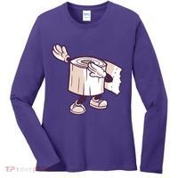 Dabbing Toilet Paper Women's Long Sleeve Shirt thumb 0