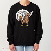 Dabbing Turkey Funny Thanksgiving Day Women's Sweatshirt thumb 0