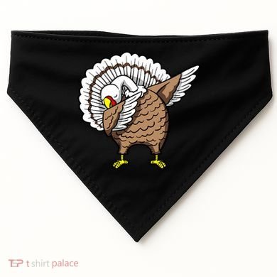Dabbing Turkey Funny Thanksgiving Day USA-Made Doggie Bandana