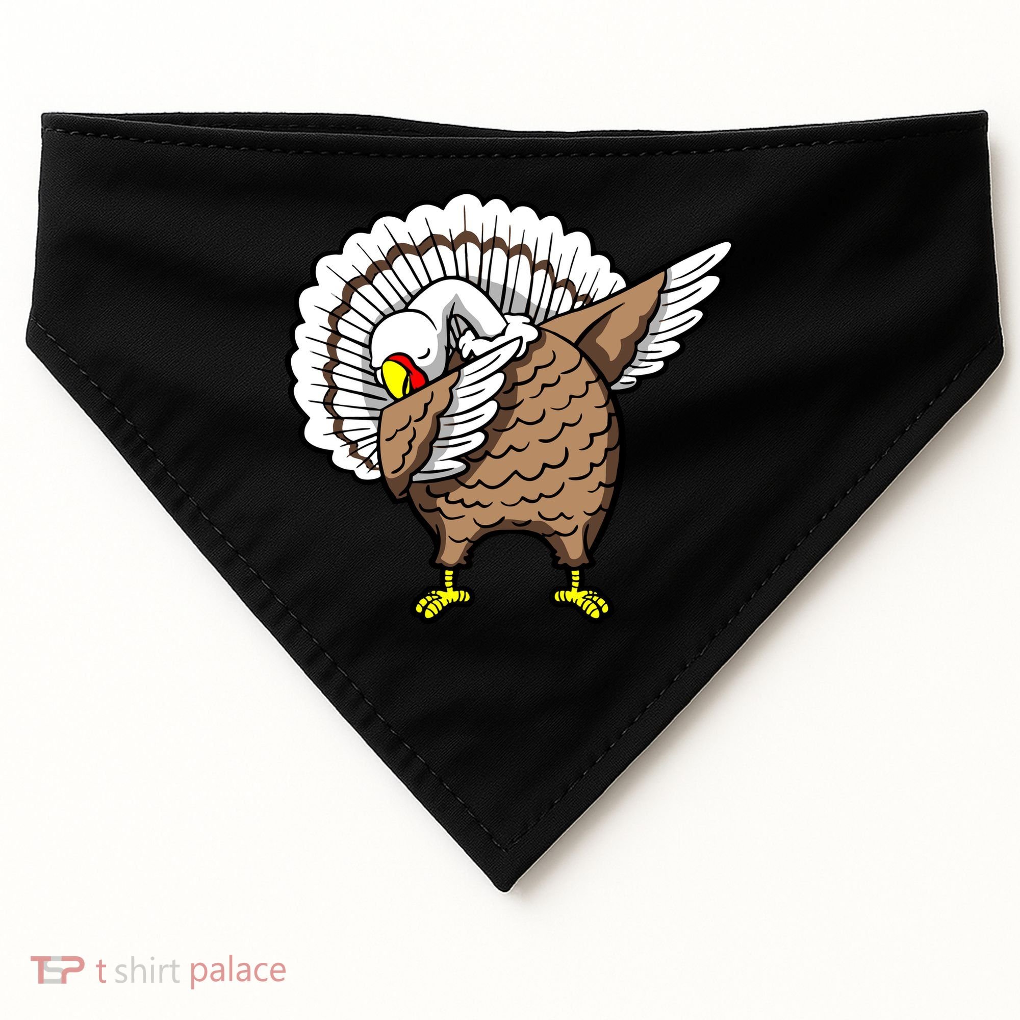 Dabbing Turkey Funny Thanksgiving Day USA-Made Doggie Bandana