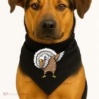 Dabbing Turkey Funny Thanksgiving Day USA-Made Doggie Bandana thumb 1