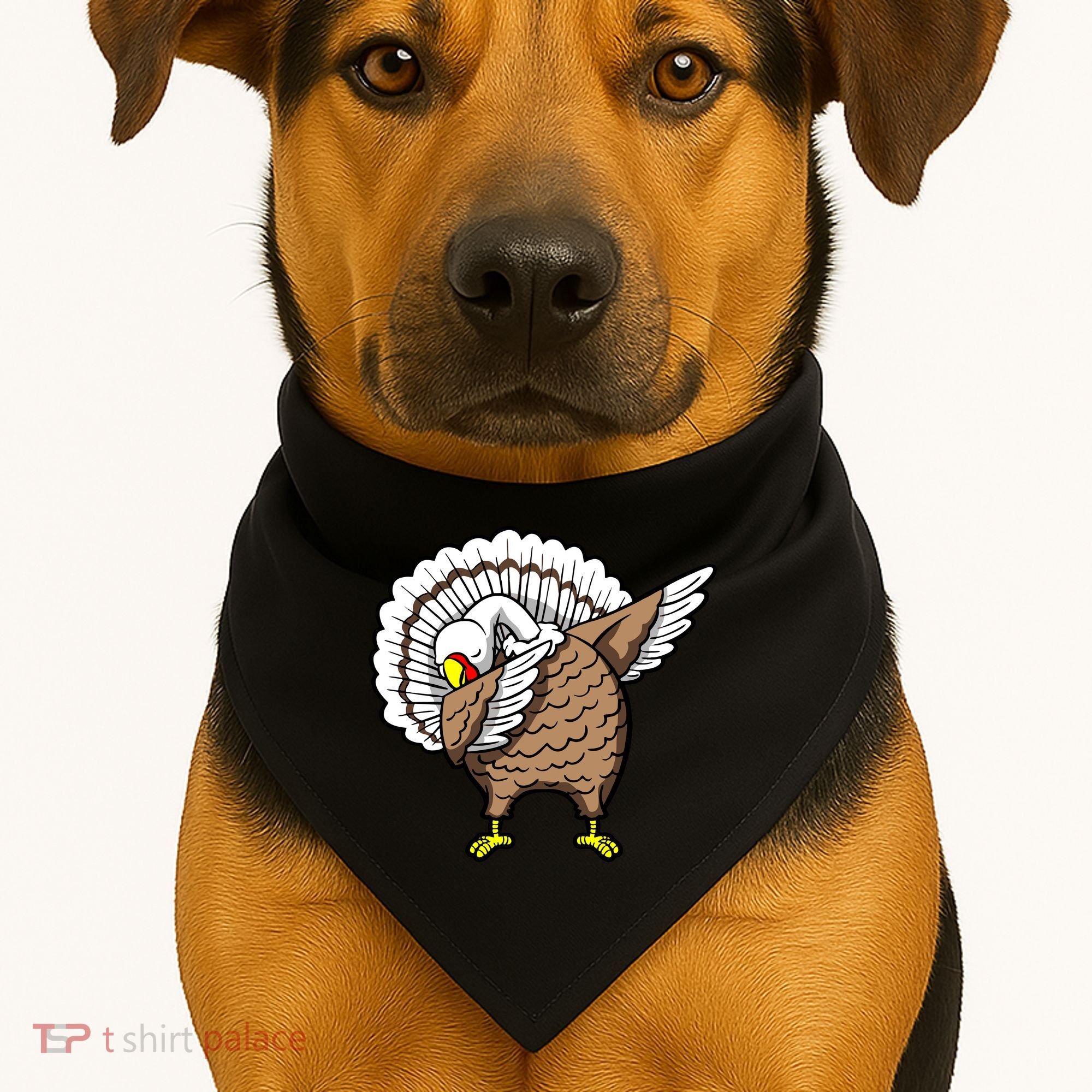 Dabbing Turkey Funny Thanksgiving Day USA-Made Doggie Bandana