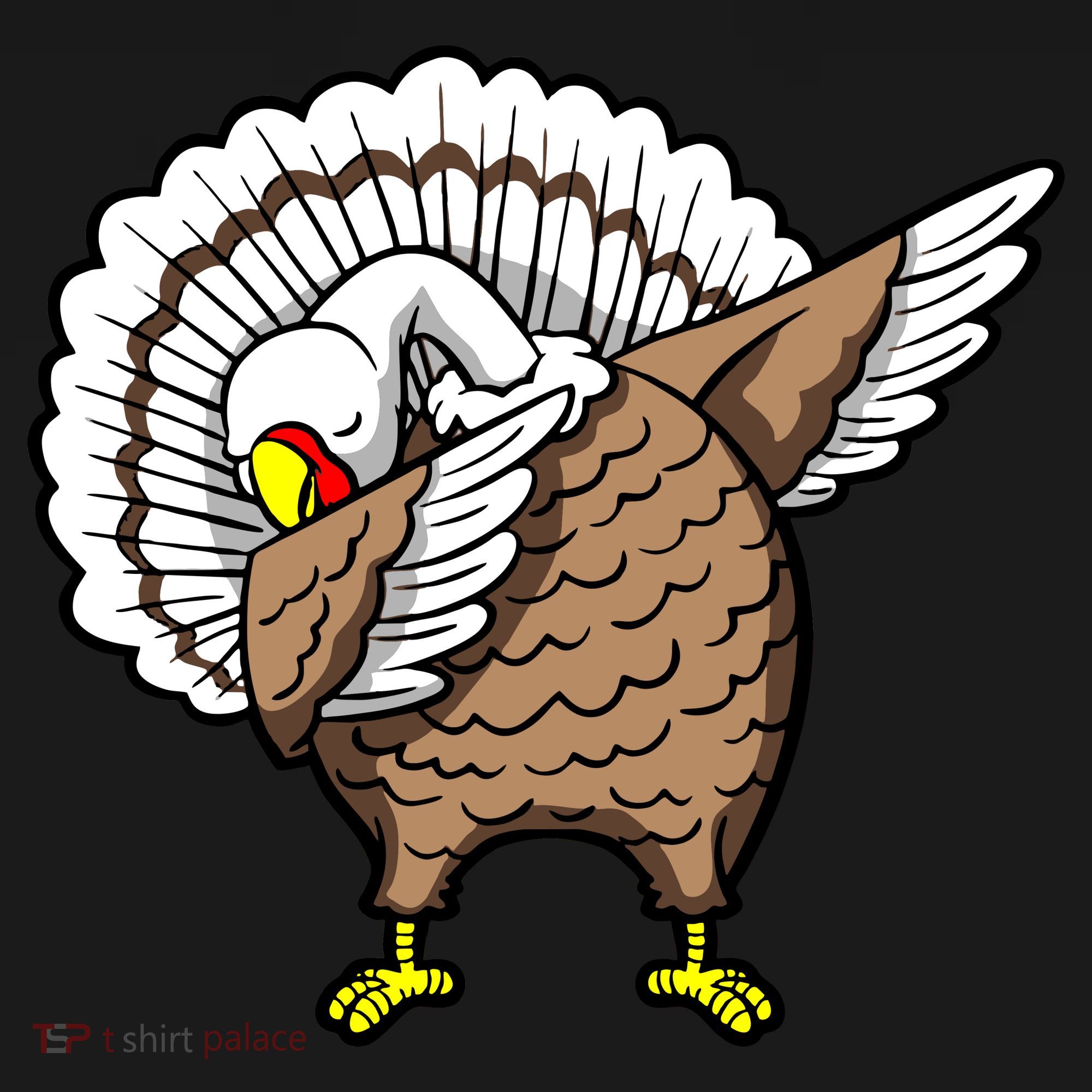 Dabbing Turkey Funny Thanksgiving Day Long Sleeve Shirt