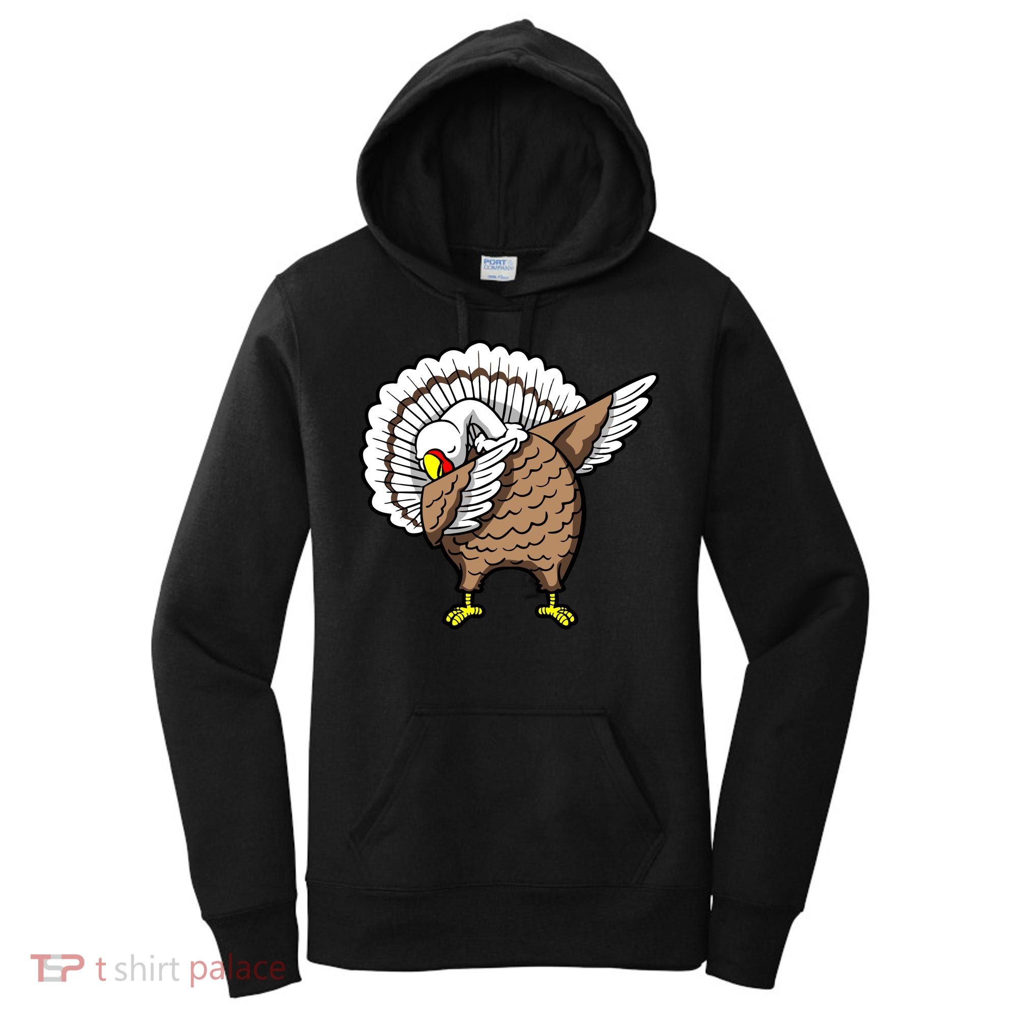 Dabbing Turkey Funny Thanksgiving Day Women's Hoodie