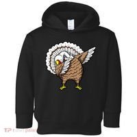Dabbing Turkey Funny Thanksgiving Day Toddler Hoodie thumb 0