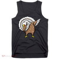 Dabbing Turkey Funny Thanksgiving Day Tank Top thumb 0