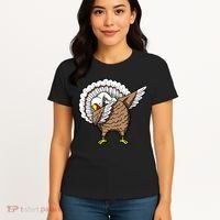 Dabbing Turkey Funny Thanksgiving Day Women's T-Shirt thumb 4