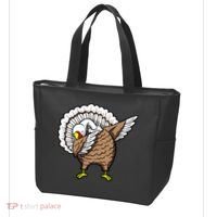 Dabbing Turkey Funny Thanksgiving Day Tote Bag thumb 3