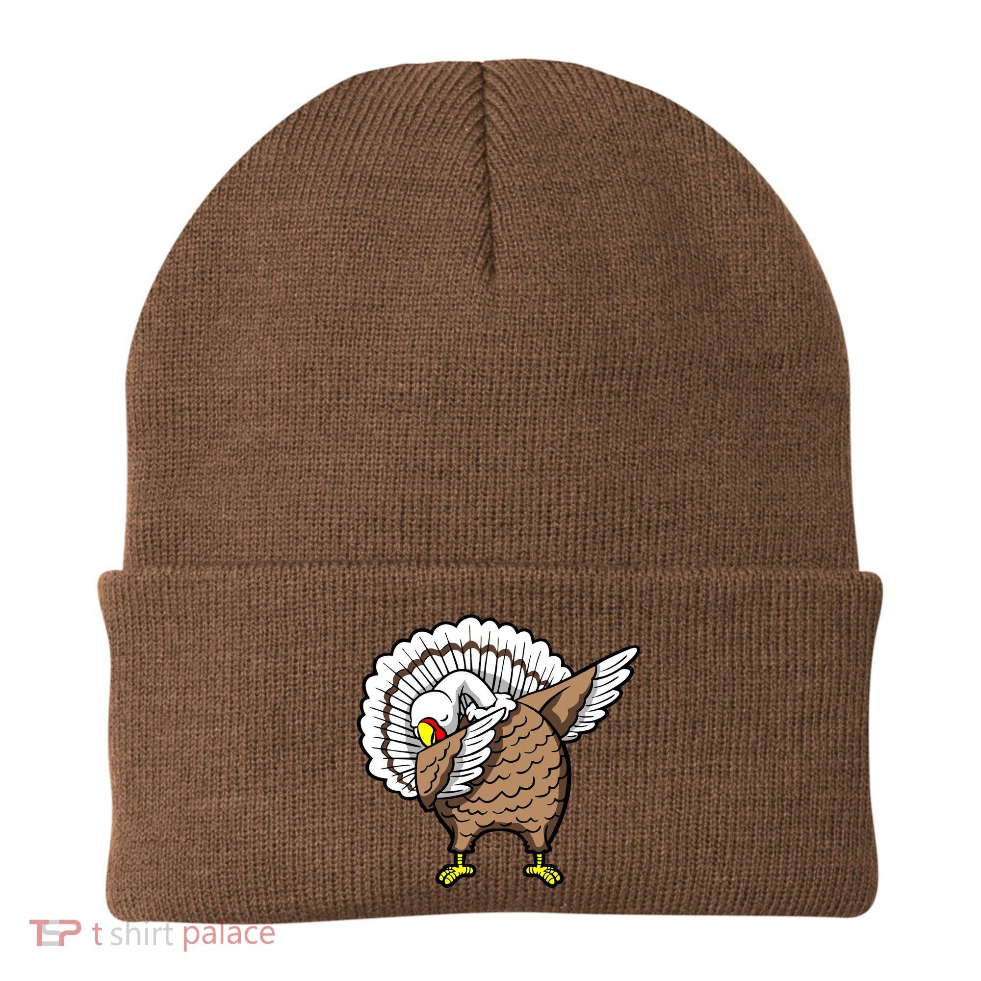 Dabbing Turkey Funny Thanksgiving Day Beanie