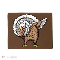 Dabbing Turkey Funny Thanksgiving Day Mousepad thumb 0
