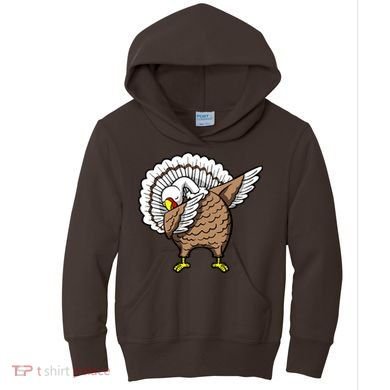 Dabbing Turkey Funny Thanksgiving Day Kids Hoodie