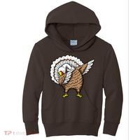 Dabbing Turkey Funny Thanksgiving Day Kids Hoodie thumb 0