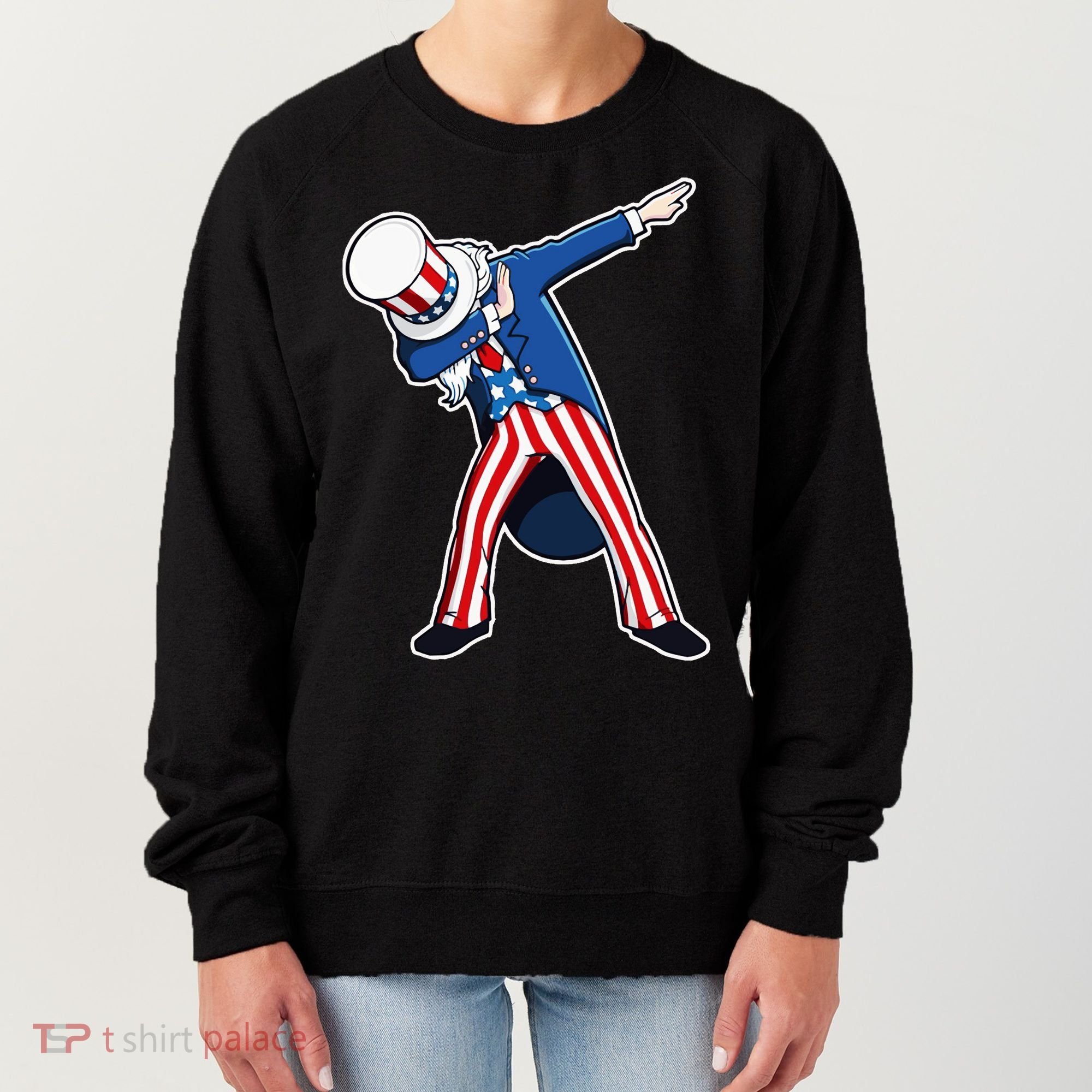 Dabbing Uncle Sam 4th of July Independence Day Women's Sweatshirt