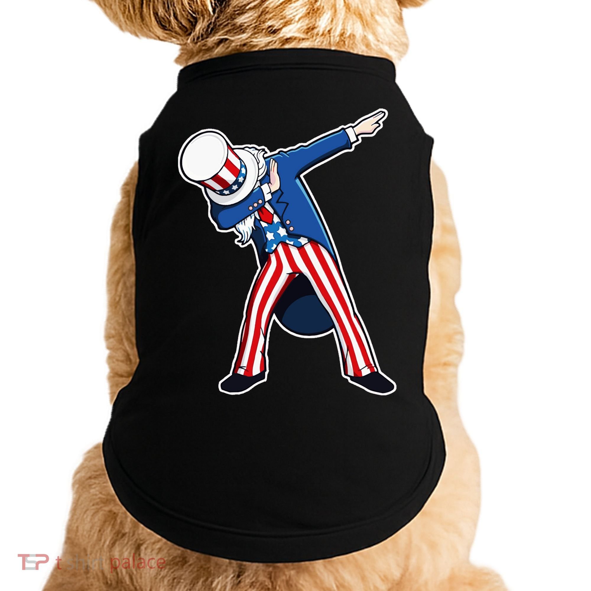 Dabbing Uncle Sam 4th of July Independence Day Doggie Tank