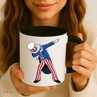 Dabbing Uncle Sam 4th of July Independence Day Coffee Mug thumb 3