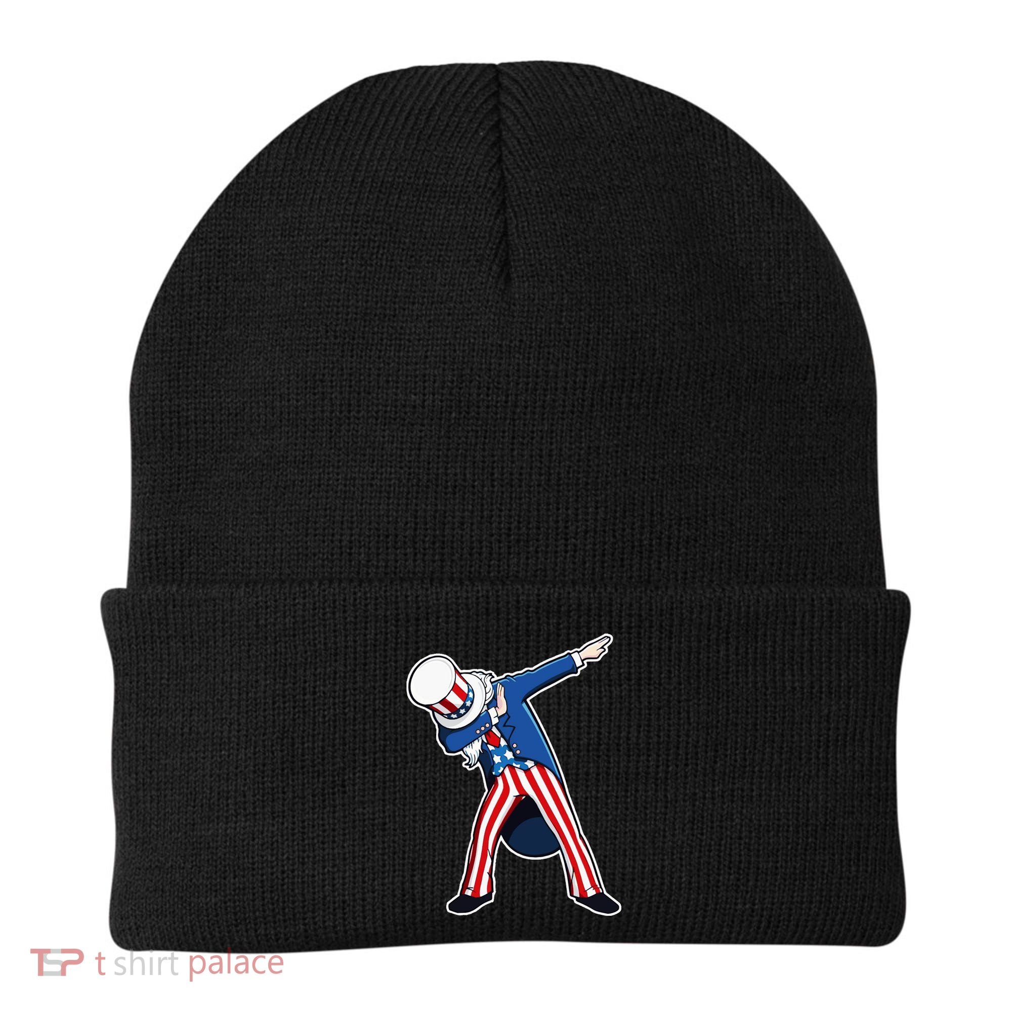 Dabbing Uncle Sam 4th of July Independence Day Beanie