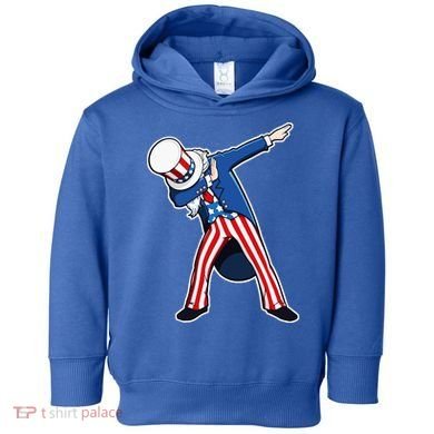 Dabbing Uncle Sam 4th of July Independence Day Toddler Hoodie