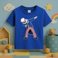 Dabbing Uncle Sam 4th of July Independence Day Toddler T-Shirt thumb 3