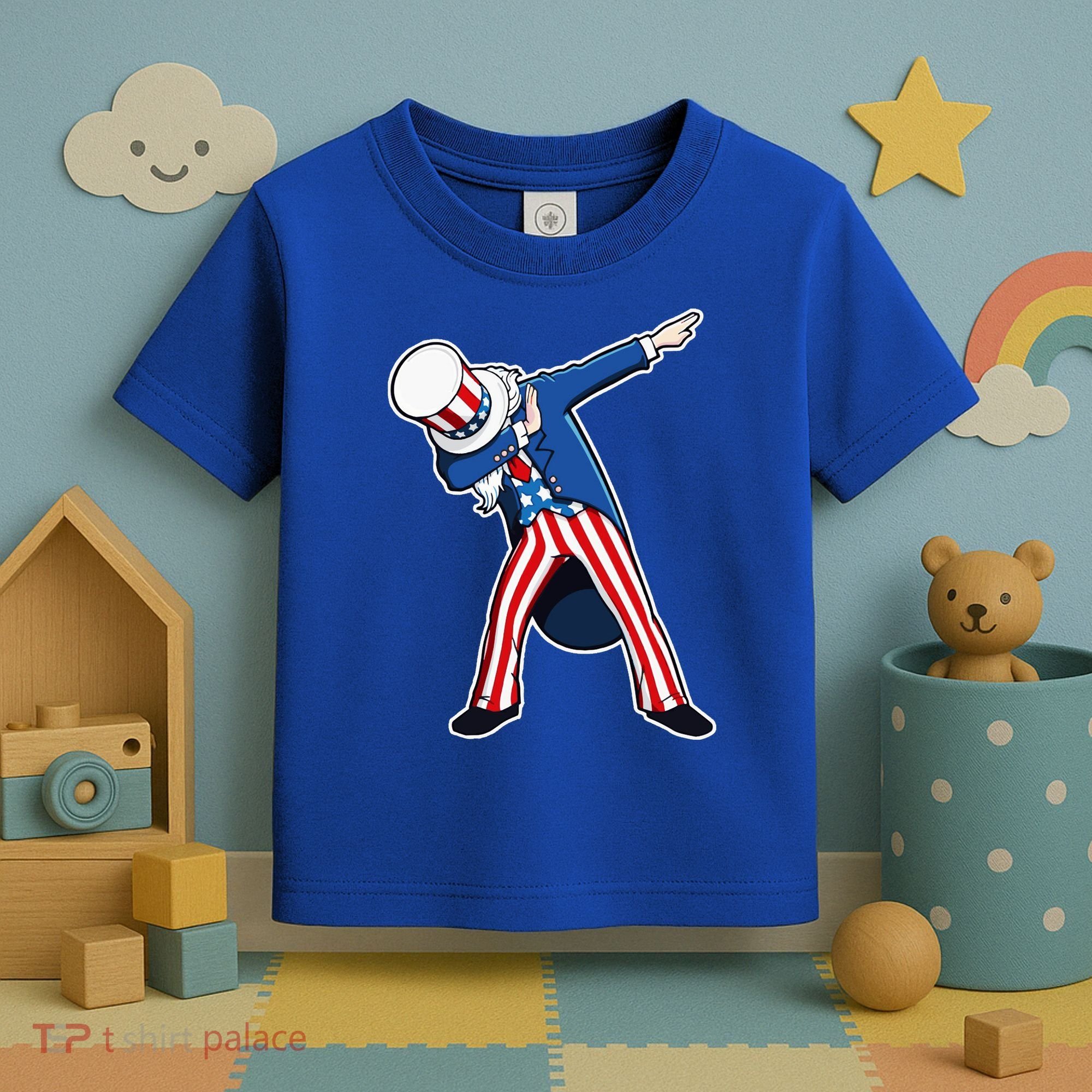 Dabbing Uncle Sam 4th of July Independence Day Toddler T-Shirt