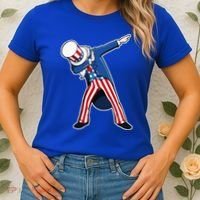 Dabbing Uncle Sam 4th of July Independence Day Women's T-Shirt thumb 2