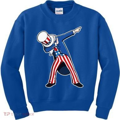Dabbing Uncle Sam 4th of July Independence Day Kids Sweatshirt