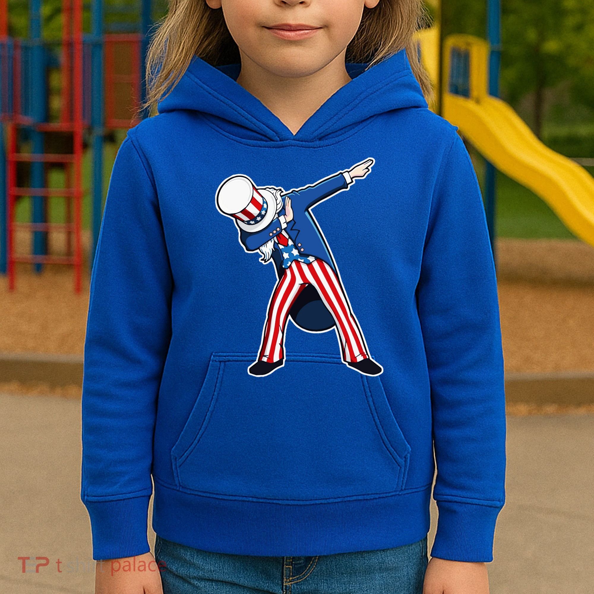 Dabbing Uncle Sam 4th of July Independence Day Kids Hoodie