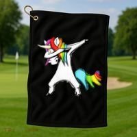 Dabbing Unicorn - Autism Awareness Golf Towel thumb 1