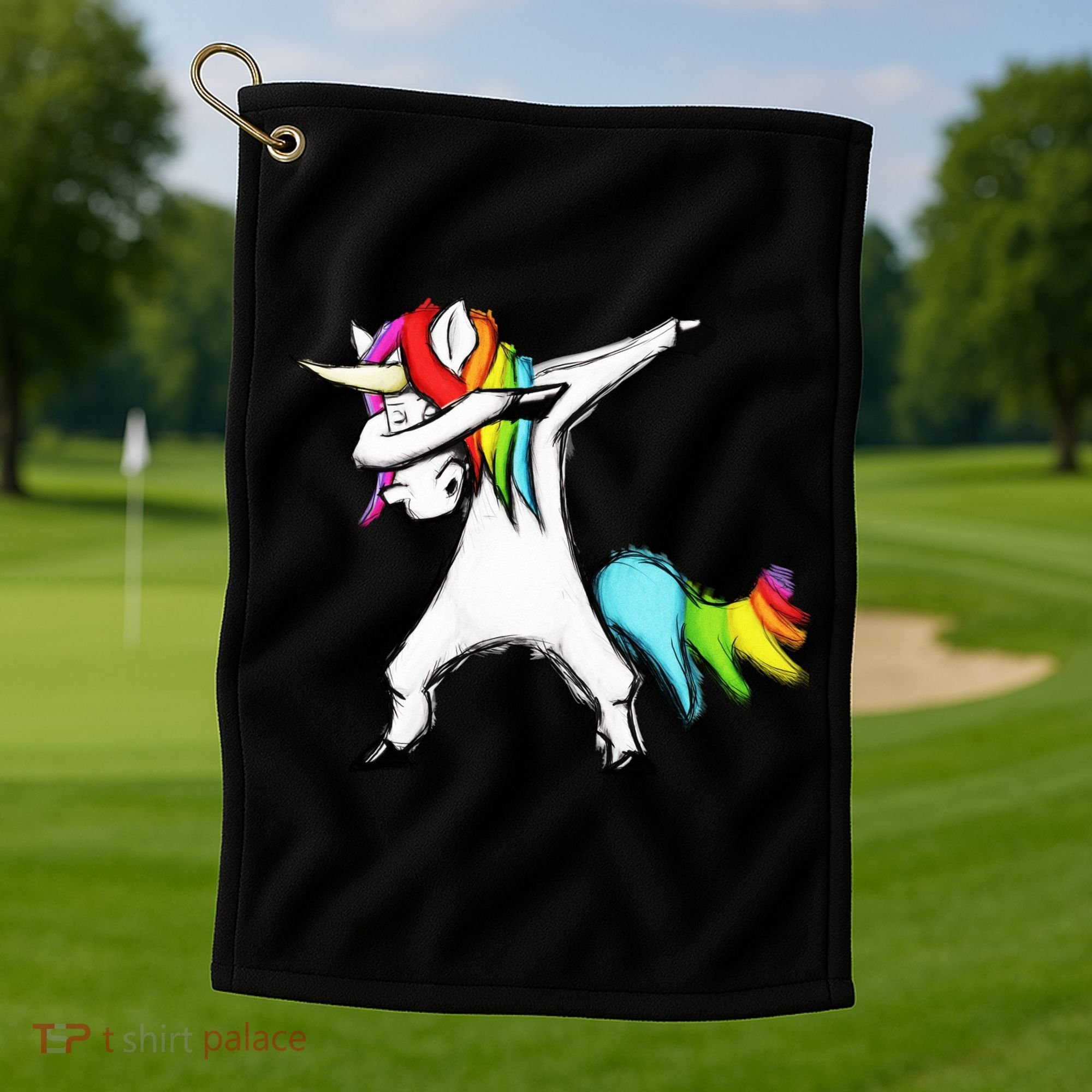 Dabbing Unicorn - Autism Awareness Golf Towel