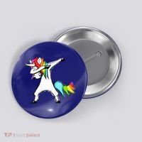 Dabbing Unicorn - Autism Awareness Button thumb 0