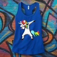 Dabbing Unicorn - Autism Awareness Women's Tank Top thumb 3