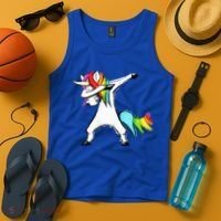 Dabbing Unicorn - Autism Awareness Tank Top thumb 4