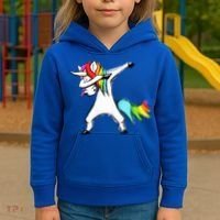 Dabbing Unicorn - Autism Awareness Kids Hoodie thumb 3
