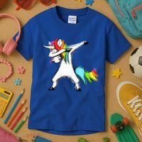 Dabbing Unicorn - Autism Awareness Kids T-Shirt thumb 3