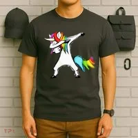 Dabbing Unicorn T-Shirt thumb 6
