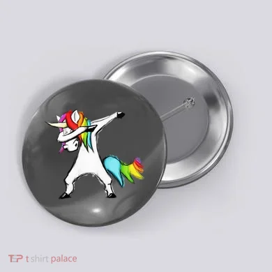Dabbing Unicorn Button