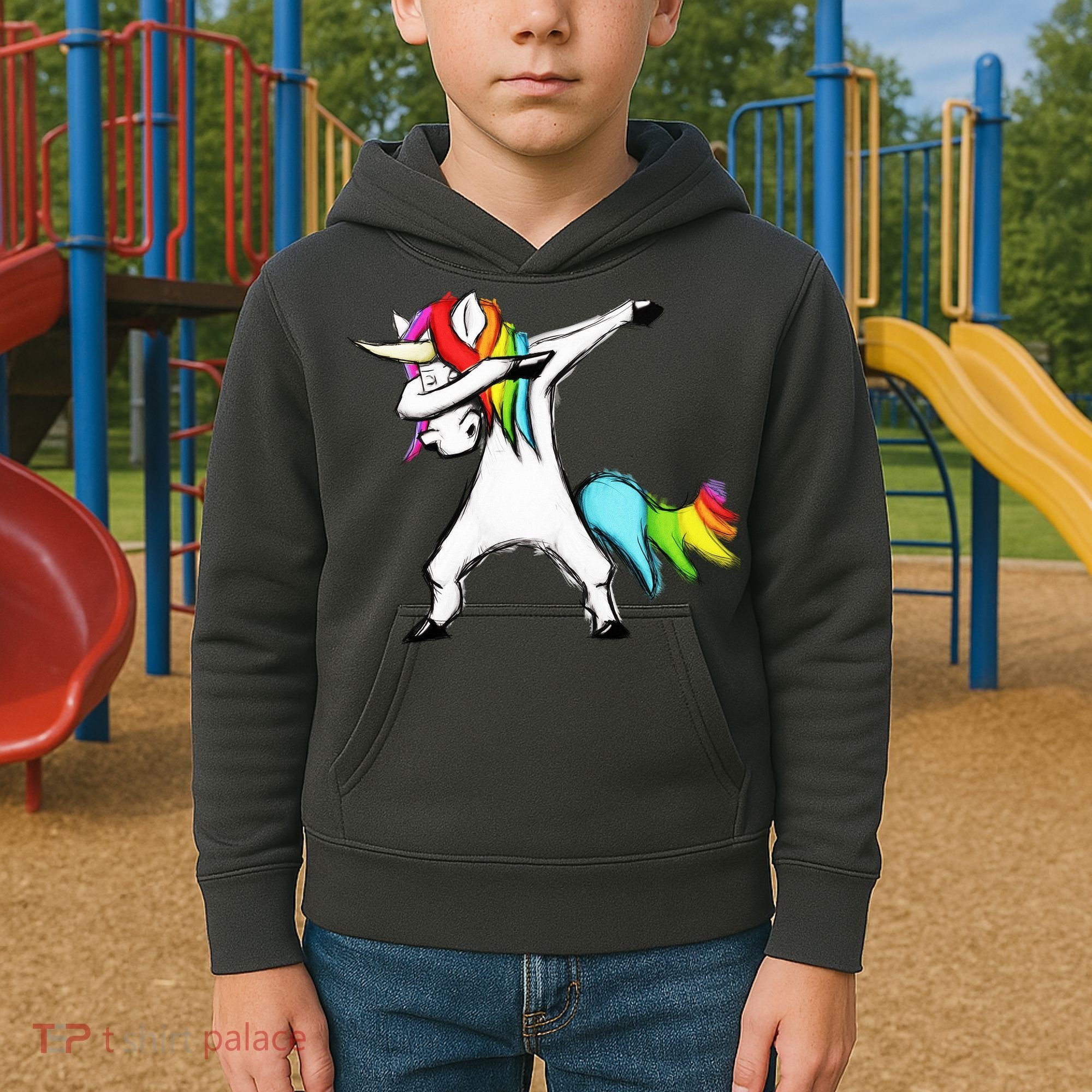 Dabbing Unicorn Kids Hoodie
