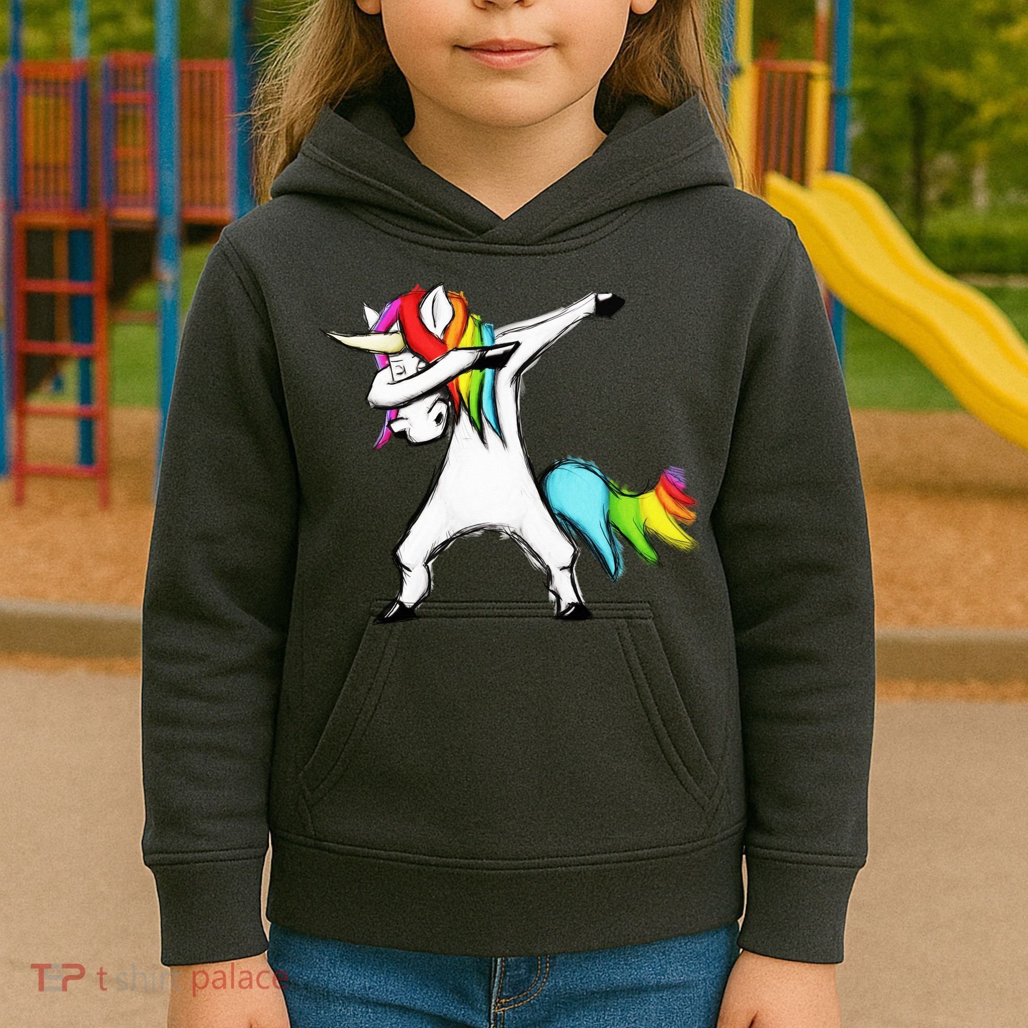 Dabbing Unicorn Kids Hoodie