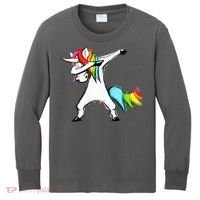 Dabbing Unicorn Kids Long Sleeve Shirt thumb 0