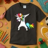 Dabbing Unicorn Kids T-Shirt thumb 3