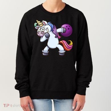 Dabbing Unicorn Bowling  Women's Sweatshirt