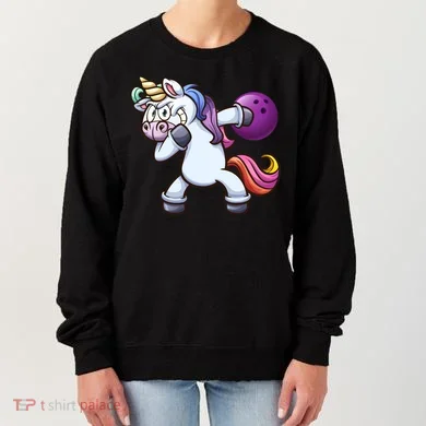 Dabbing Unicorn Bowling  Women's Sweatshirt
