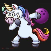 Dabbing Unicorn Bowling  Hoodie thumb 2