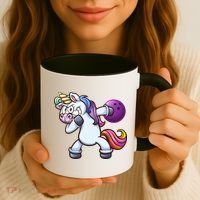 Dabbing Unicorn Bowling  Coffee Mug thumb 3