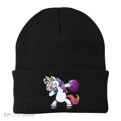 Dabbing Unicorn Bowling  Beanie