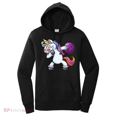 Dabbing Unicorn Bowling  Women's Hoodie