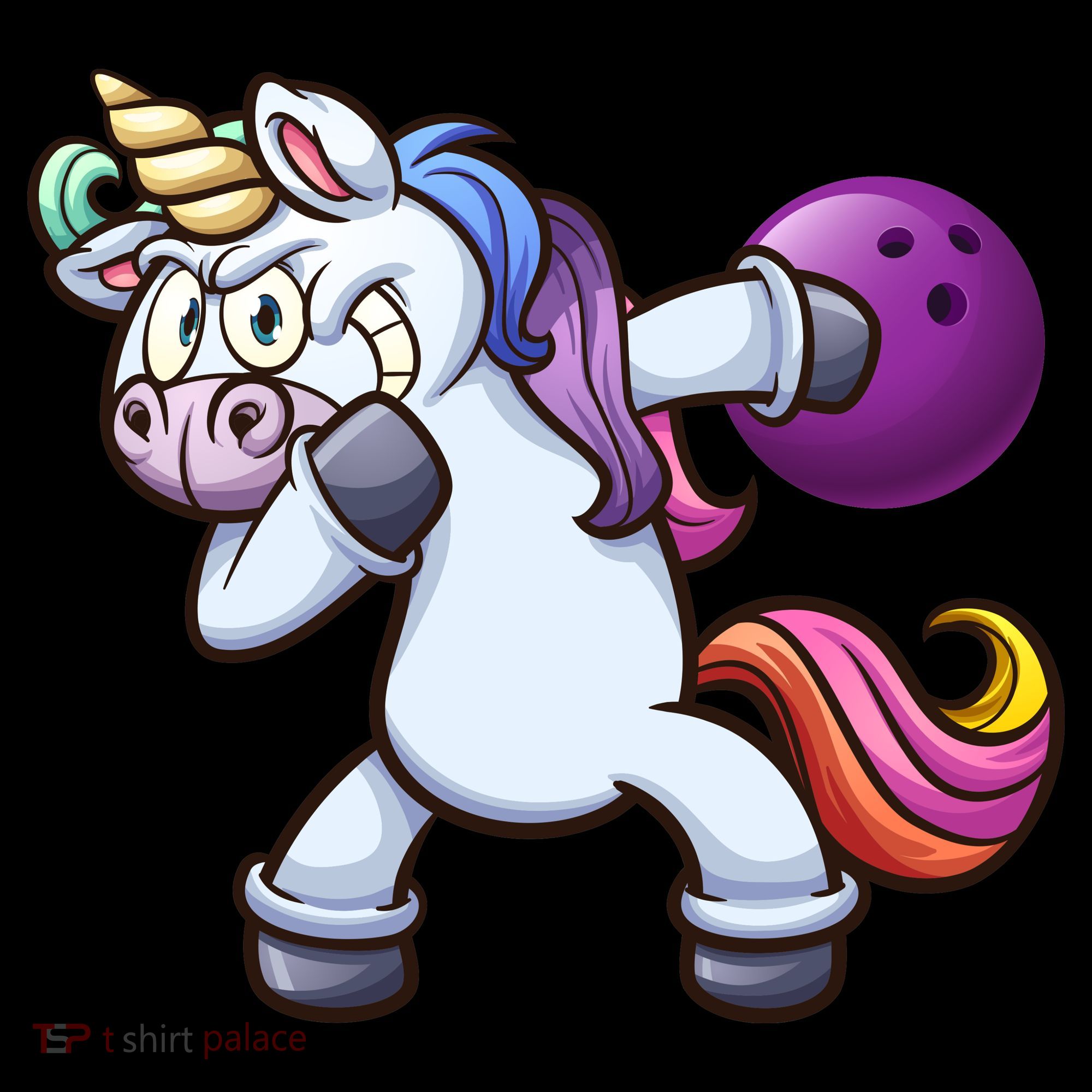 Dabbing Unicorn Bowling  Mousepad