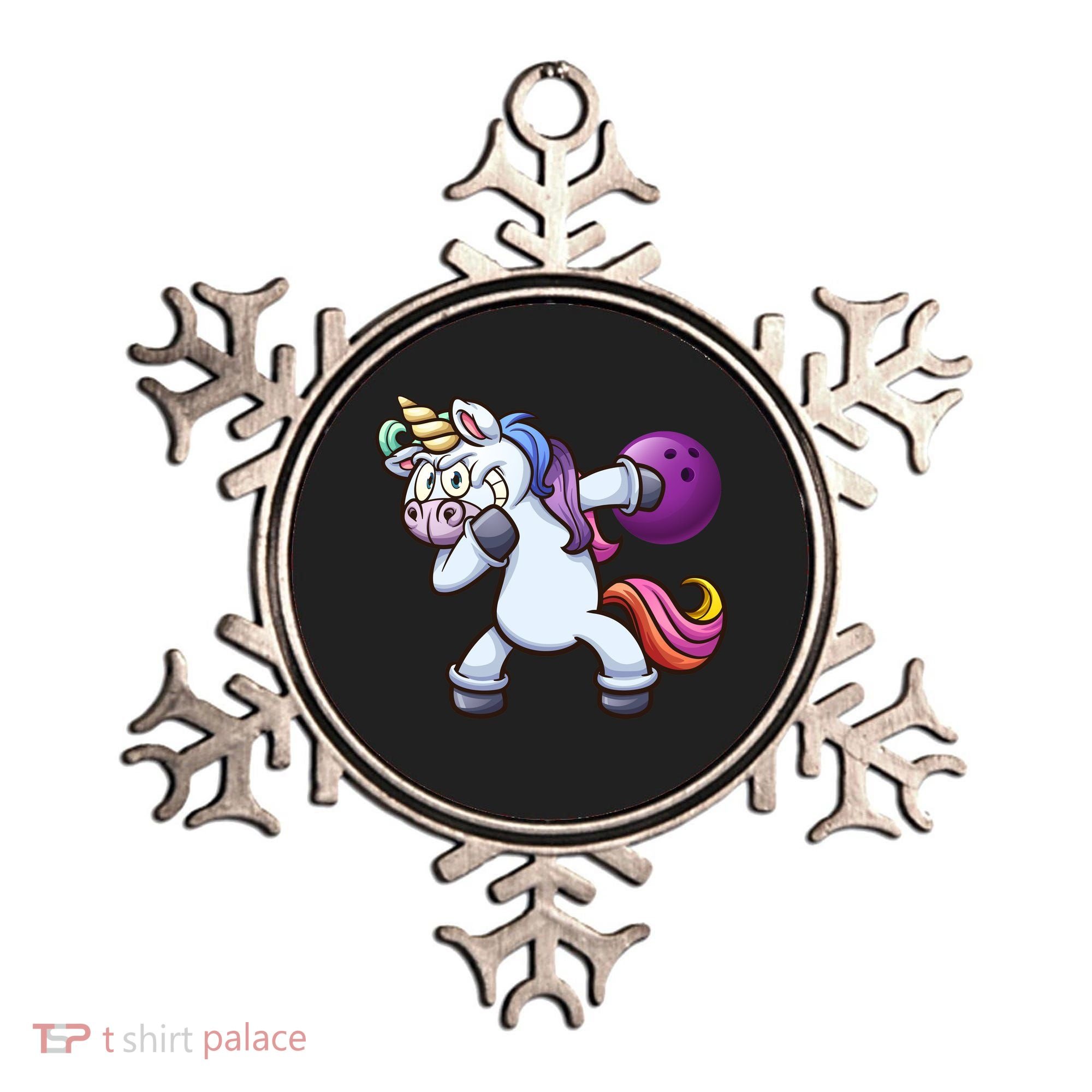 Dabbing Unicorn Bowling  Ornament